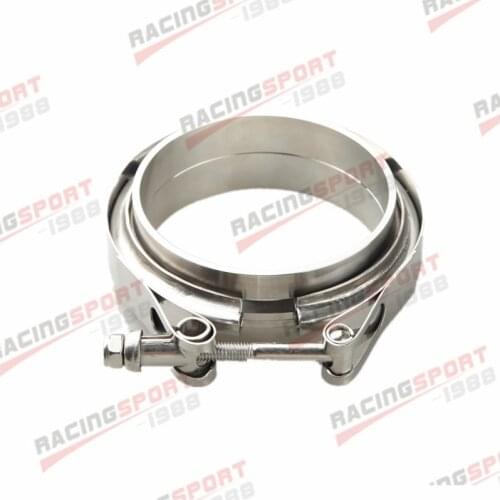 4" V-Band Vband Clamp CNC Stainless Steel Flange Flanges Kit Turbo