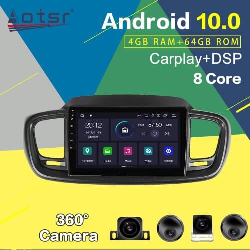 Android 10.0 64GB PX6 Car Radio GPS Navigation For Kia Sorento Audio 2015+ Multimedia Player Auto Stereo Head Unit Carplay DSP