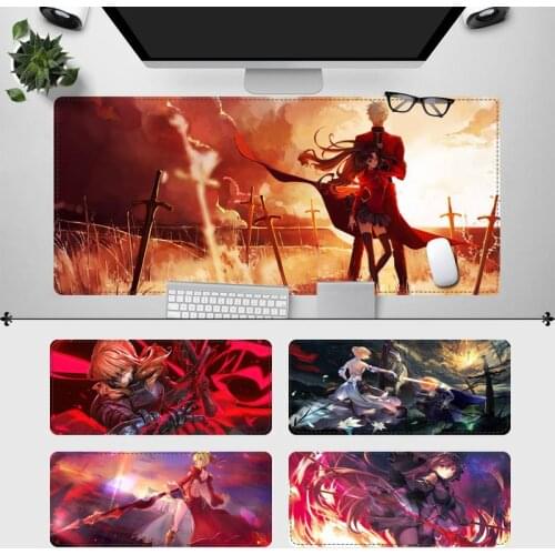 Cheap Fate Stay Night Gaming Mouse Pad Laptop PC Computer Mause Pad Desk Mat For Big Gaming Mouse Mat For Overwatch/CS GO