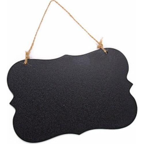 Blackboard art crafts gift tags Slate Sign Double Sided Message Board with Hanging Rope Party Direction Signs Multifunctional