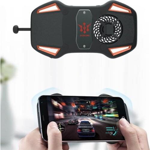 Mobile Phone Gamepad Cooling Fan Game Pad Controller for Apple Android 2000mAh Power Bank Cooler Fan for 4.5-5.5 inch Smartphone