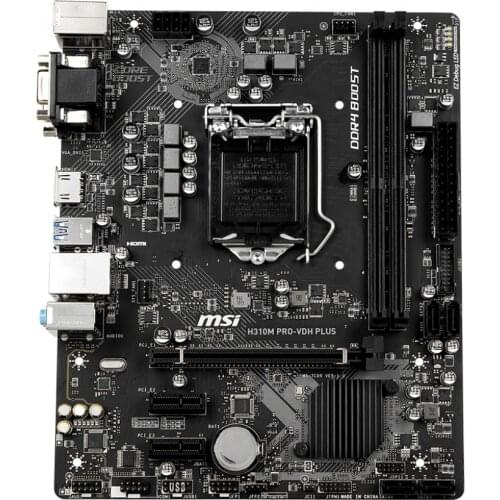 MSI H310M PRO-VDH PLUS Desktop Motherboard LGA 1151 DDR4 PCI-E 3.0 USB3.1 DVI VGA HDMI Core i7/i5/i3 CPU Micro ATX Motherboard