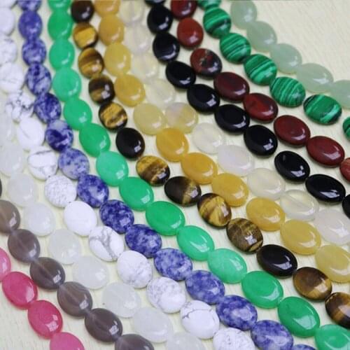 Wholesale Accessories 13*18Mm Earrings Bracelet Necklace Natural Oval Shape Stone Beads 22Pcs For Jewelry Diy Making