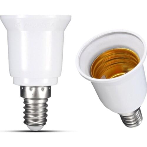 2pcs/lot E14 to E27 Light Adapter Lamp Base Holder Lighting Bases Lamp Bulb Extender Converter Holder Socket Base