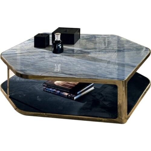 Postmodern light luxury metal Nordic designer coffee table