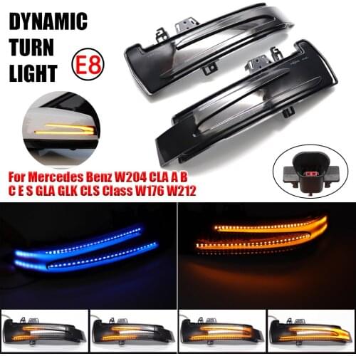 For Benz W176 W246 W212 W204 CLA C117 GLA GLK W221 CLS W218 Car Dynamic Turn Signal LED Side Mirror Indicator Blinker
