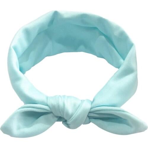 Cute Baby Kids Girls Bow Headband Hair-Accessories Knot Nylon Elastic Toddler Rabbit Bow Ear Hairband Headband Knot Head Wraps