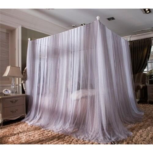 Romantic Princess red gray green blue Lace Canopy Mosquito Net Contain Frame for Twin Full Queen King Bed