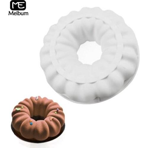 Meibum Garland Shape Silicone Mold DIY Cake Decorating Mould French Dessert Pan Cheese Mousse Cake Modle Kitchen Baking Tools