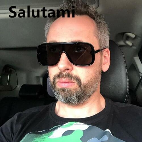 One Piece Outdoor Driving Men Sunglasses Oversize Big Frame Retro Gradient Sun Glasses For Women Goggle Oculos De Sol Masculino