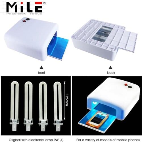 MILE 36W UV Glue Green Oil Fast Curing Lamp Ultraviolet Purple Light Nail Mobile Phone Repair Screen Circuit Board Dryer