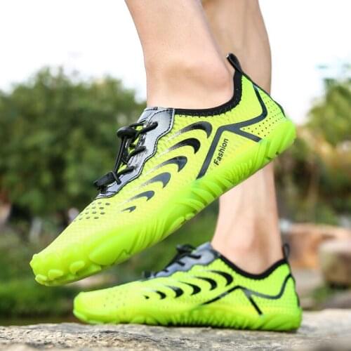 Womens Summer Water Shoes Five Fingers Quic-drying Upstream Shoes for Men Big Size Non-slip Breathable Wading Swimming Shoes