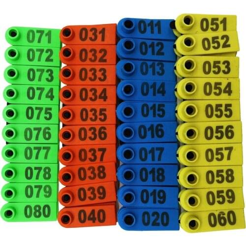 No. 1-100 Sheep Ear Tag Signs The Word Ear Laser Typing Copper Head Earrings Farm Animal Identification Card customization