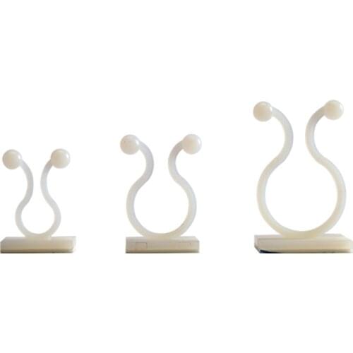 10pcs Self-adhesive cable clamp Holder desk Wire organizer Invisible plant support clip Vine Climbing Wall Fixer Sticky Hook