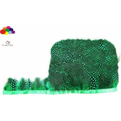 10 yards high quality pearl pheasant feather trim green cloth sideband 4-6cm wide for skirt wedding dress party DIY crafts