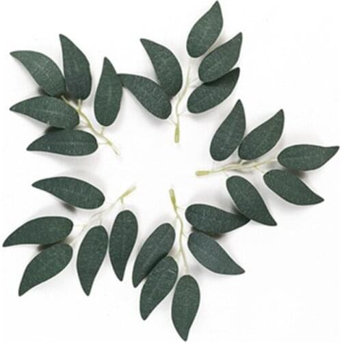 100pcs Two shapes of green leaf artificial flower wedding decoration wreath rose leaf leaf decoration craft artificial flower