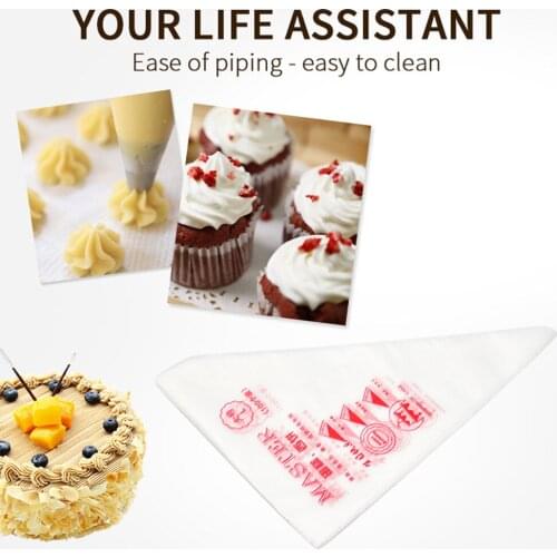 100pcs Disposable Pastry Piping Bags Cake Decoration Kitchen Icing Nozzle Food Bags Cup Cake Baking Tools For Kitchen