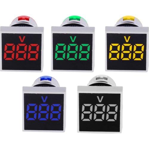 22MM AD16 AD16-22DSV type AC 60-500V Mini Voltage Meter LED Digital Display AC Voltmeter Indicator Light/Pilot Lamp 110V 220V
