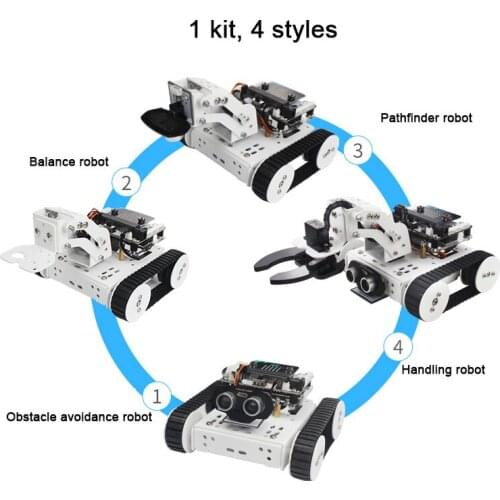 25 * 15 * 10CM Micro: Bit Smart Car Kit Programming Tracing Avoidance Robot Kits for Kids Hi-tech Educational Toys