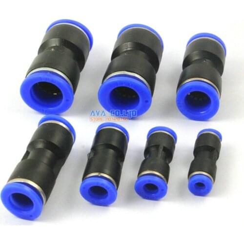 50 Pieces Pneumatic Straight Union Tube OD 4mm Air Push In To Connect Fitting One Touch Quick Release Fitting