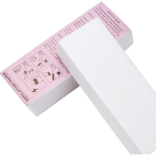 100pcs Hair Removal Paper Waxing Strips Disposable Non-woven Body Depilatory Wax Paper