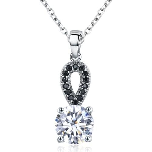 Black Awn New Casual Arrive 925 Sterling Silver Fine Jewelry Trendy Flower Engagement necklaces & pendants for Women Kk012