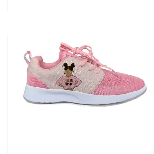Black Girl Magic Melanin Poppin Cute Aesthetic Sport Running Shoes Casual Breathable Lightweight 3D Print Female Women Sneakers