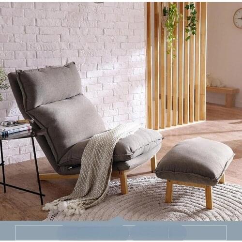 Zq Lin Shi Mu Ye Lazy Sofa Balcony Leisure Chair Single Bedroom Small Sofa Simple Modern Lying Chair Ls075