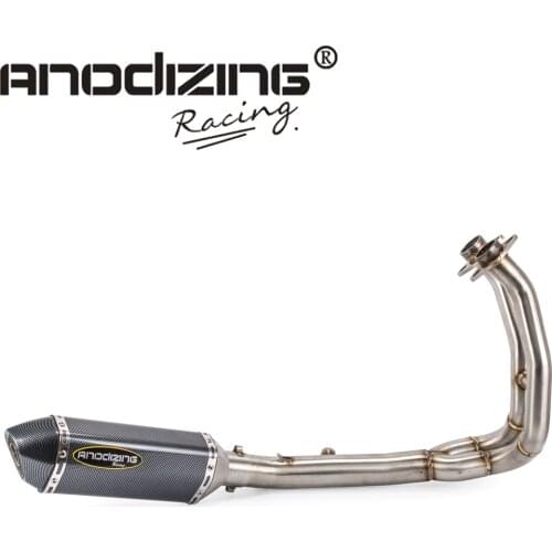 ER-6N Motorcycle full systems exhaust for kawasaki ER6N ER6F NINJA650R 2012-2016 exhaust muffler middle pipe link pipe slip on