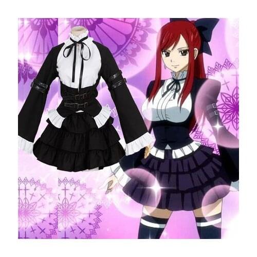 Fairy Tail Anime cartoon Halloween party cos Erza Scarlet cos female Daily maid costumes Can be tailored