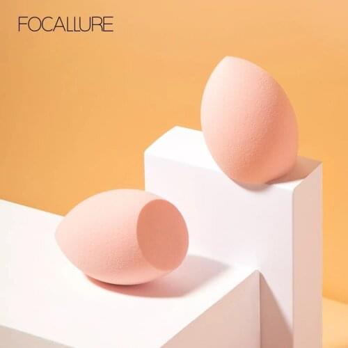 FOCALLURE 1pc Smooth powder sponge Makeup Sponge Professional Cosmetics Foundation Powder Puff Make Up Sponge Latex Free Sponge
