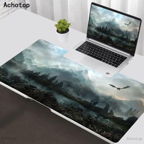 The Elder Scrolls V Skyrim Gaming Mouse Pad Gamer Large 70x40cm Mousepad Rubber XXL Otaku Durable Soft Locking Edge Computer Mat