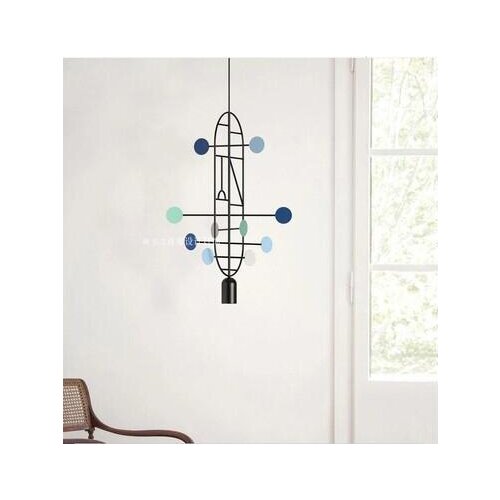 Personality chandelier creative post-modern Nordic simple iron bar clothing coffee bar shop decoration chandelier LED