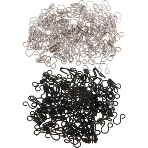 50 Set Hooks and Eyes Closure for Clothing, Pants, Dress, Bra Making Sewing Accessories