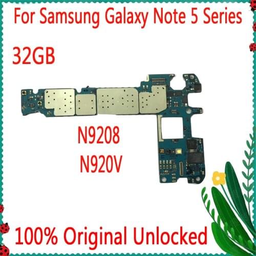 N9208 / N920V motherboard Original Unlocked logic board 32GB For Samsung Galaxy Note 5 N9208 / N920V Mainboard