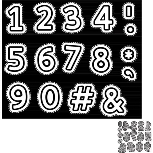 Metal Cutting Dies Scrapbooking Big Digital Set Numeral symbol Album Paper Craft Embossing Stencil Decoration