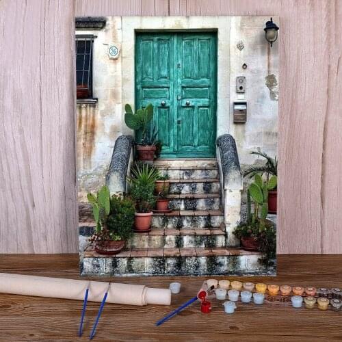 Landscape Scenery Coloring By Numbers Painting Complete Kit Oil Paints 40*50 Painting On Canvas Home Decoration Drawing