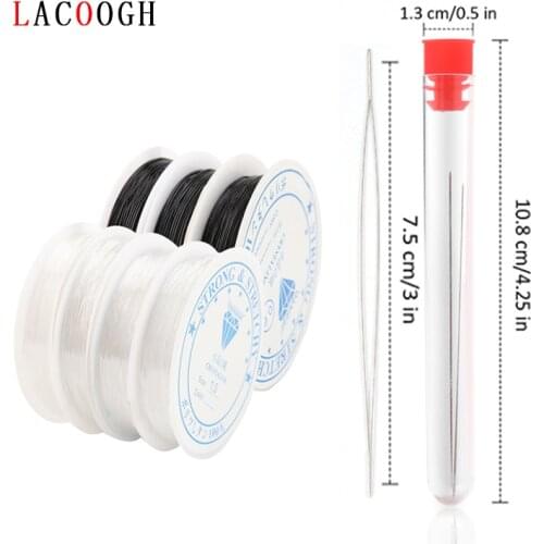 Set Plastic Crystal Cords DIY Beading Flexible Elastic Line For Jewelry Making Crochet Hook Bracelet Supply Wire Strings Thread