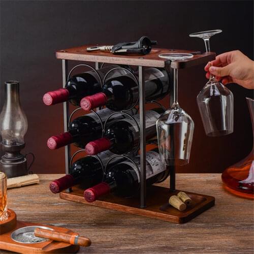 2021 New collection Wine Bottle Holder Iron Art European Creative Wine Rack Classic Bottle Storage Holder Practical Decoration