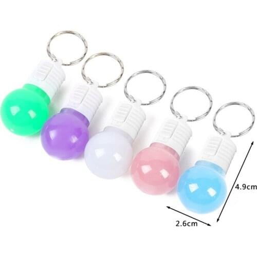 Manufacturers new year christmas party new push flashing light bulb Keychain LED Light Pendant childrens toys gift Pendant