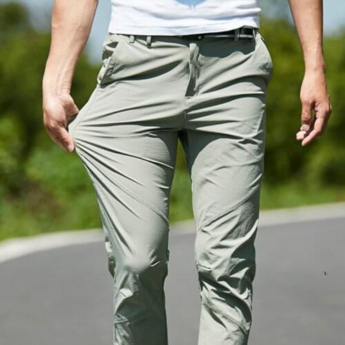 Outdoor Quick Drying Hiking Pants Mens Summer Thin Casual Sport Trousers High Stretch Breathable Fishing Pant 5XL Plus Size