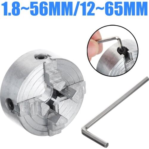 1Pcs Mini Drill Chuck Z011A Metal 4-Jaw Lathe Chuck Clamps 1.8~56mm/12~65mm M12 Thread For CNC Lathe Parts Drill Chuck