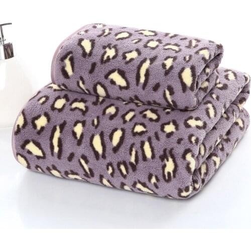 Drop Shipping 2pcs Coral Fleece Absorbent Swimming Face Hand Bath Towel Sets Microfiber Towels Bathroom Towel Set