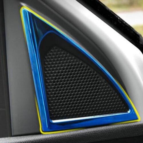 SBTMY Fit For 2017 Peugeot 3008 5008 Accessories Car A-pillar Speaker Loudspeaker Horn Decoration Cover Trim Sticker Styling