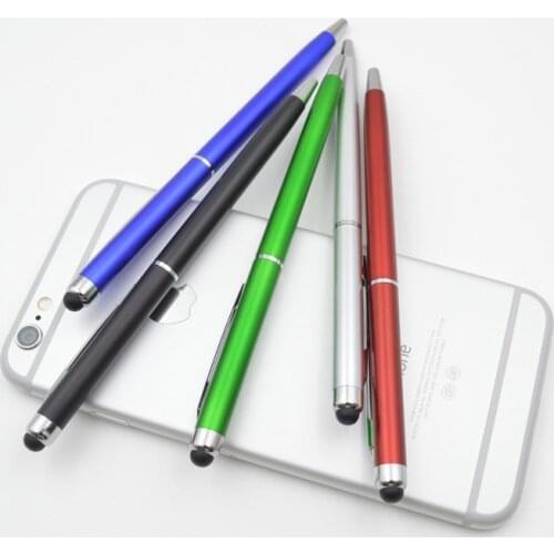 Violet ballpoint pen Originality Metal Touch Pen Touch Screen Stylus Tablet Smart Phone Capacitor Stylus Black ink refill