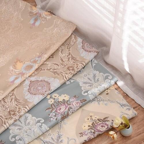 Width 57'' High Precision Anti Slip silk Like European Jacquard Chenille Fabric By The Yard For Sofa Cushion Pillow Material