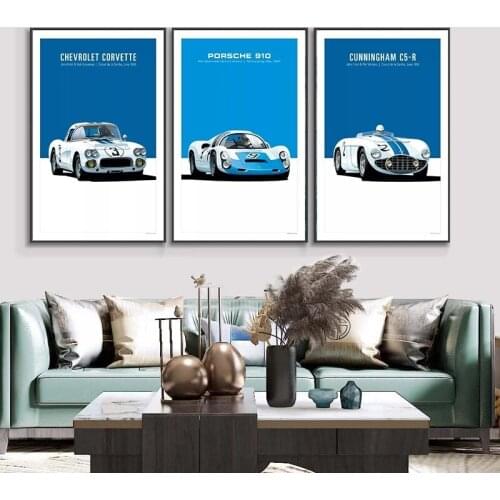 Modern Supercar Retro Racing Canvas Art Painting Posters and Prints Cuadros Wall Art Pictures for Living Room Home Decoration