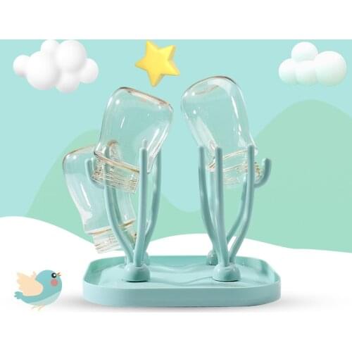 Drying Rack Tree Storage Nipple Shelf Baby Pacifier Feeding Cup Holder Baby Bottle Double Sided Portable Cleaning Dryer Drainer