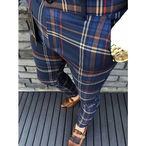 UNIBLU Men's Checked Trousers