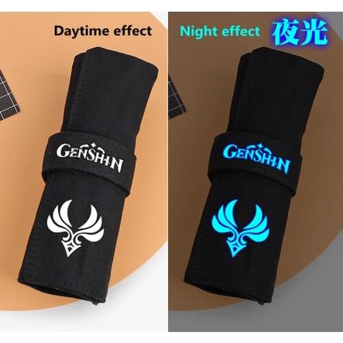 STOCK Anime Genshin Impact Eye Of God Pencil Case Luminous Creative Stationery 2021 New